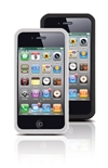 Capa em Silicone para iPhone 4 DUO (kit 2 unidades) Preta e Transparente � M-P4S399